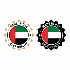 Obraz premium Made in UAE Best Quality Badge with Flag Emblem