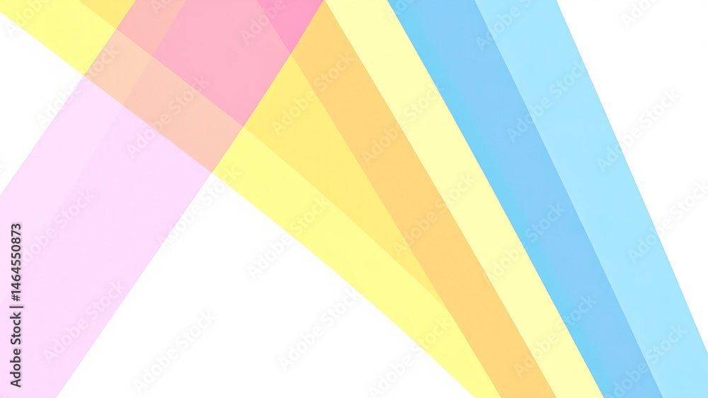 Poster abstract pastel color stripes converge diagonally on a white background creating a vibrant and moder