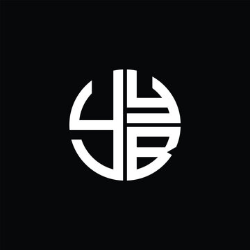 YYB logo YYB icon YYB vector YYB monogram YYB letter YYB minimalist YYB Circle YYB flat Unique modern flat abstract logo design.