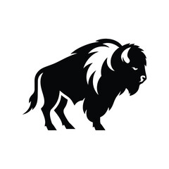 Obraz premium bison vector silhouette clip art logo illustration