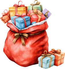 Colorful Gift Bag Filled with Presents