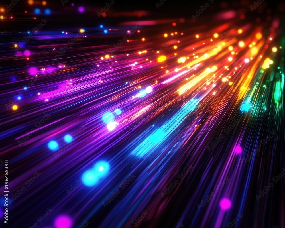 Poster mesmerizing array of colorful lights creating a festive and lively atmosphere full of energy
