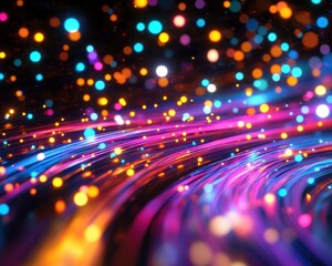 Stunning showcase of colorful lights creating an enthralling visual display full of energy and beauty