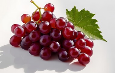 Fototapeta premium Red grapes isolated on white background