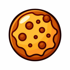 Fototapeta premium A Mouthwatering Chocolate Chip Cookie. A Sweet Treat