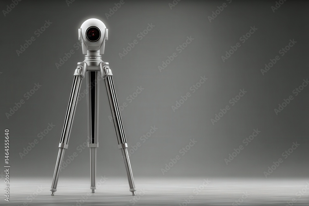 Aufkleber advanced camera tripod with a unique spherical design capturing attention against a minimalistic gre