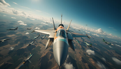 Indian war jet flying in the sky on Independence day