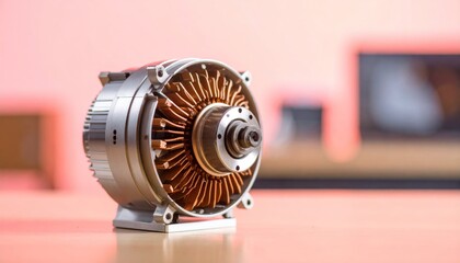 Electric Motor Component Parts on Table