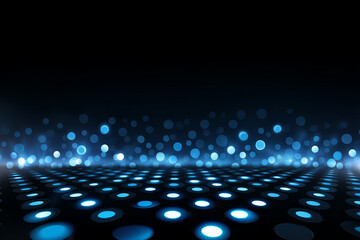 Fototapeta premium Abstract digital background with blue dots on dark surface, creating mesmerizing visual effect that evokes sense of depth and tranquility