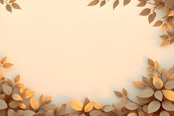 Organic Ivory Leaf Poster for Eco Serenity