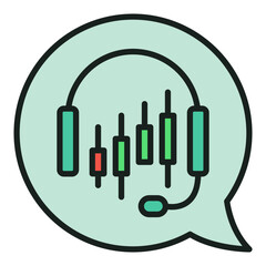 Automated Cryptocurrency Trading vector colored icon or sign