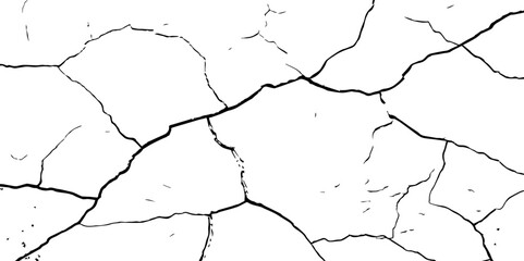  Abstract Overlay. Wall Background.Cracks in the concrete wall isolated on white background.  For designers to apply texture cracks to objects.
