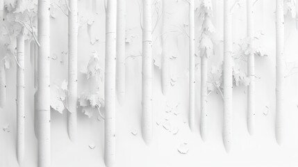 Monochromatic Forest: A 3D Papercut Artwork