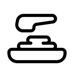 chili paste icon with line style, perfect for user interface projects