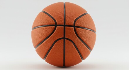 Obraz premium A high quality studio shot of a new orange basketball isolated on white background