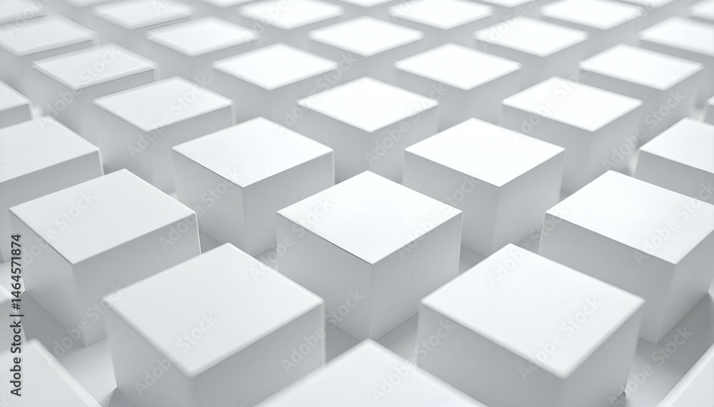 Poster abstract background of many white cubes. perfect for modern design projects, presentations and websi