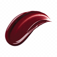 smooth glossy lipstick or paint swatch in different colour style  isolated on transparent background
