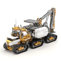 Fototapeta premium Futuristic tracked vehicle with engineering.