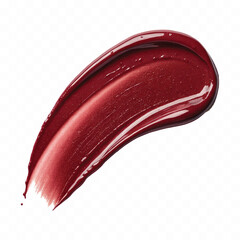 smooth glossy lipstick or paint swatch in different colour style  isolated on transparent background
