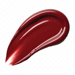smooth glossy lipstick or paint swatch in different colour style  isolated on transparent background