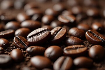 Close-Up View of Espresso Grounds