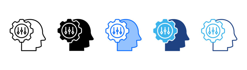 Adaptability Icon Set With Multiple Style Collection 