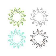 ORGANIC FARMING LEAVES LOGO SIGN SYMBOL ISOLATED ON WHITE