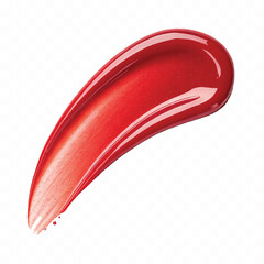 smooth glossy lipstick or paint swatch in different colour style  isolated on transparent background