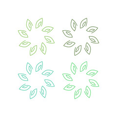 ORGANIC FARMING LEAVES LOGO SIGN SYMBOL ISOLATED ON WHITE