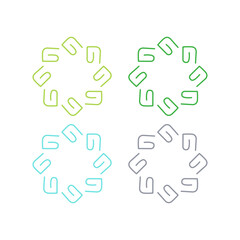 ORGANIC FARMING LEAVES LOGO SIGN SYMBOL ISOLATED ON WHITE