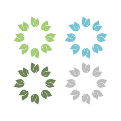 Fototapeta premium ORGANIC FARMING LEAVES LOGO SIGN SYMBOL ISOLATED ON WHITE