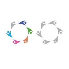 PEOPLE CONNECTED UNION TEAM TEAMWORK SIGN SYMBOL LOGO
