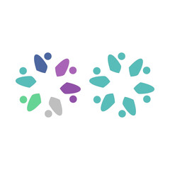 PEOPLE CONNECTED UNION TEAM TEAMWORK SIGN SYMBOL LOGO
