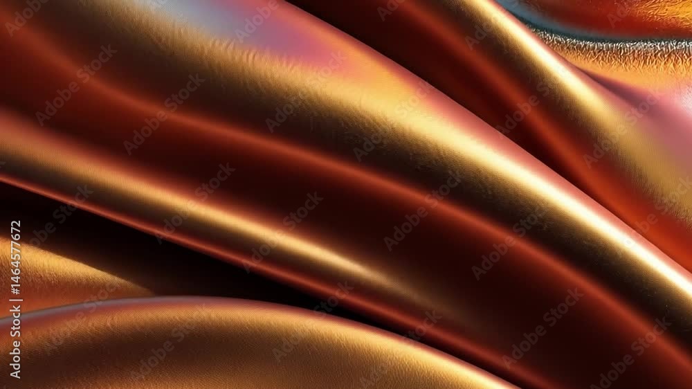 Aufkleber rich, smooth metallic texture with dynamic waves and warm tones creates a captivating backdrop