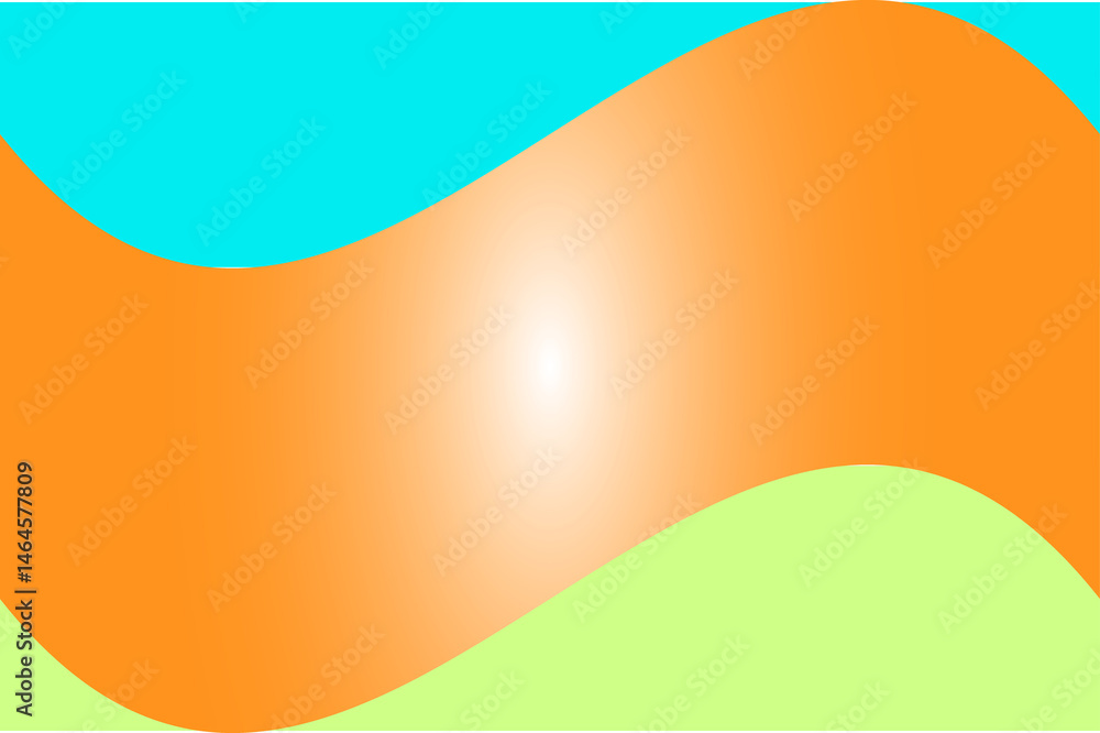 Poster abstract colorful background design with wavy orange and yellow lines creates an artistic summer bac
