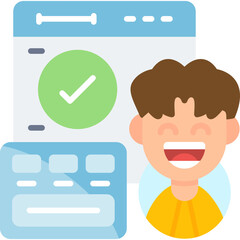 Access Card Icon Vector Element