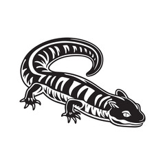 Naklejka premium tiger salamander vector art illustration