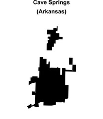 Cave Springs (Arkansas) blank outline map