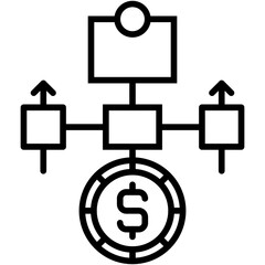 Chart Flow Icon Vector Element