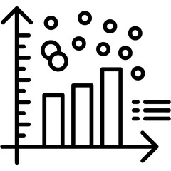 Analysis Graph Icon Vector Element