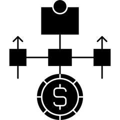 Chart Flow Icon Vector Element