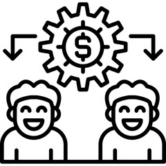 Earning Team Icon Vector Element