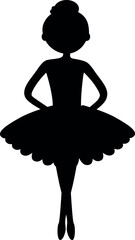 Silhouettes of graceful ballerina isolated on a white background. Ballet silhouette vector illustration.