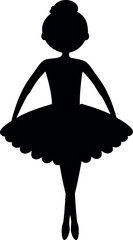 Silhouettes of graceful ballerina isolated on a white background. Ballet silhouette vector illustration.