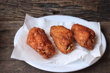 Fried chicken wings junk food