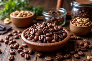 Fototapeta premium Flavorful Coffee Bean Assortment
