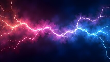 "Colorful Fractal Lightning Bolt Abstract Background &ndash; Neon Electrifying Design for Dynamic Wallpapers & Digital Art"