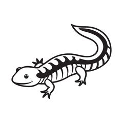 Naklejka premium tiger salamander vector art illustration