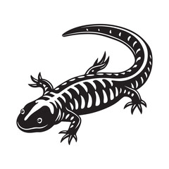 Naklejka premium tiger salamander vector art illustration
