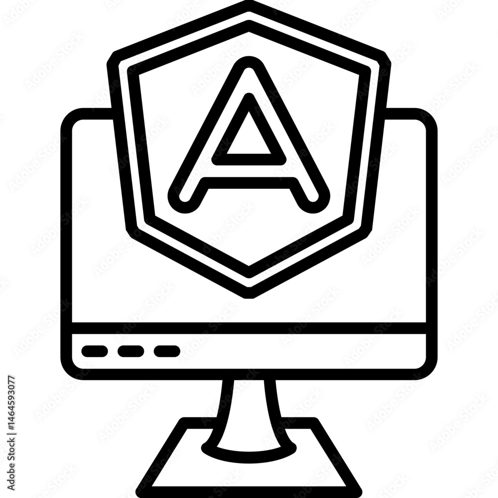 Fototapete angular framework icon